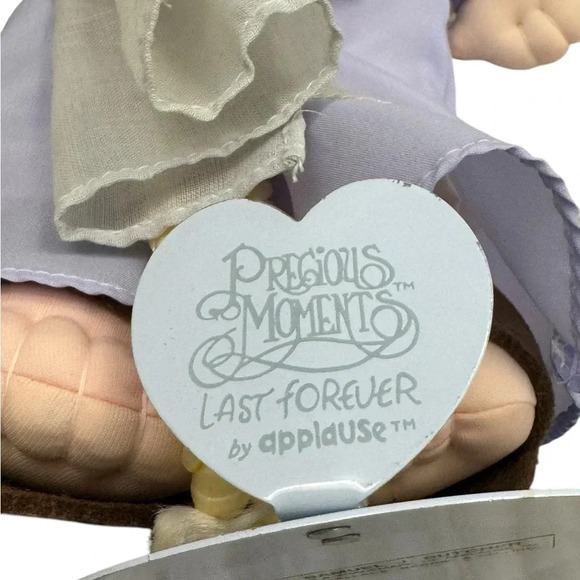 Vintage Precious Moments Mary & Joseph Applause Nativity Dolls Doll Stand GUC - Picture 9 of 15